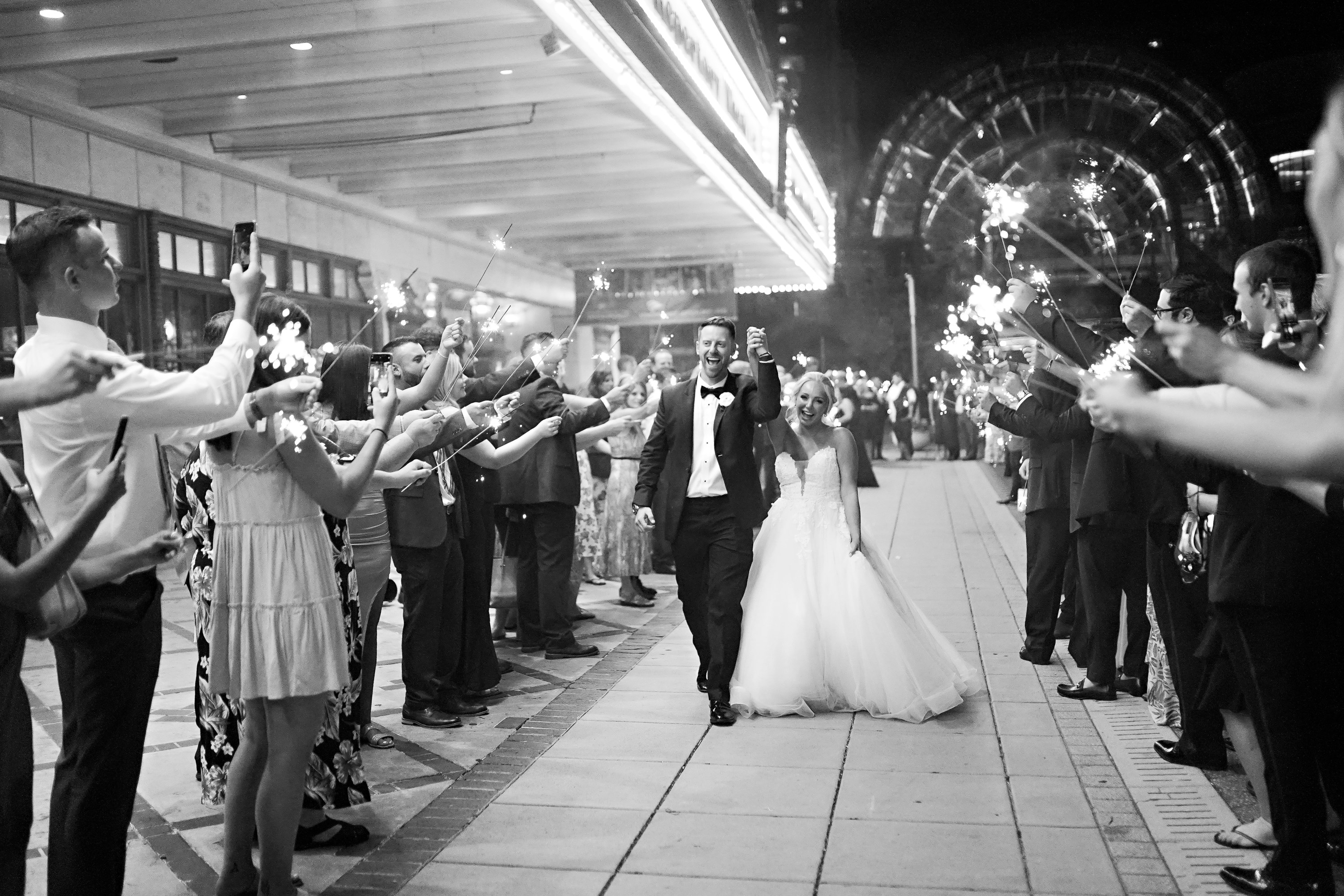 Magnificent Sparkler Wedding Exit - Indiana Roof Ballroom in Downtown Indianapolis